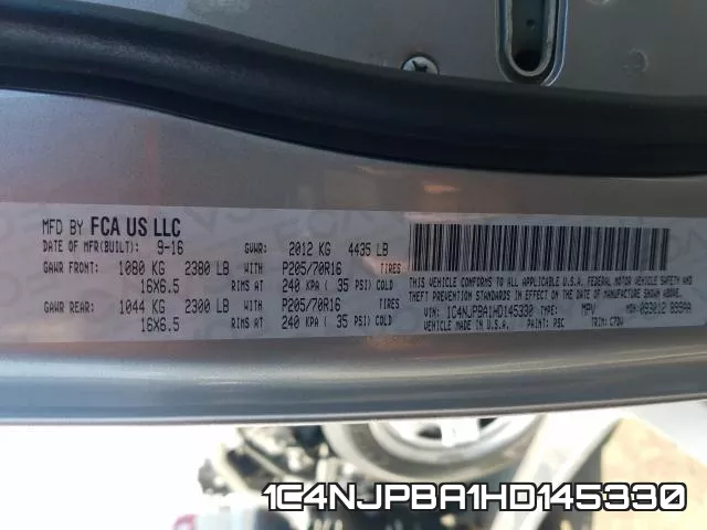 1C4NJPBA1HD145330 фото 2