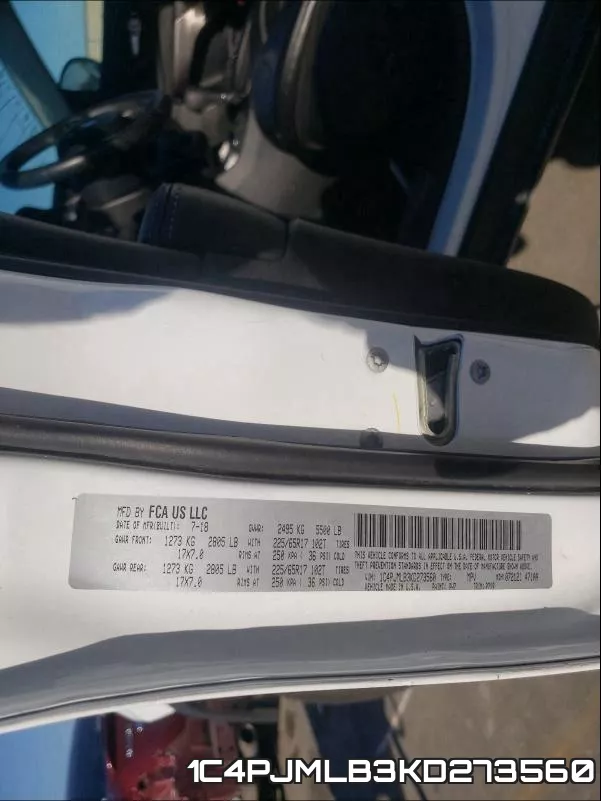 1C4PJMLB3KD273560 фото 2
