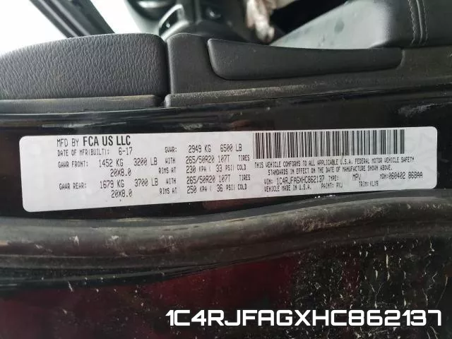 1C4RJFAGXHC862137 фото 2