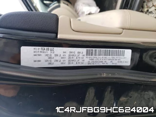 1C4RJFBG9HC624004 фото 2