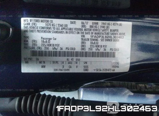 1FADP3L92HL302463 фото 10