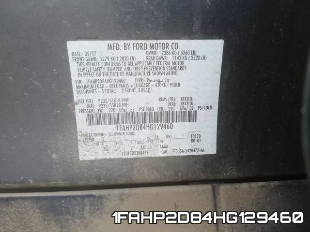 1FAHP2D84HG129460 фото 2