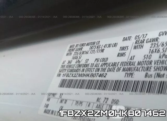 1FBZX2ZM0HKB07462 фото 8