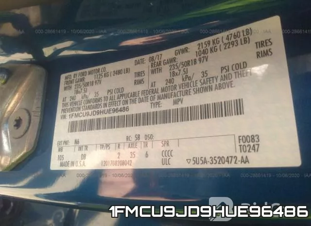 1FMCU9JD9HUE96486 фото 10