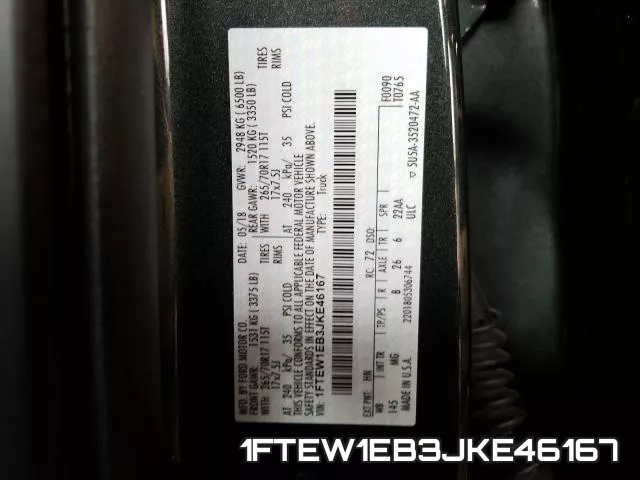 1FTEW1EB3JKE46167 фото 2