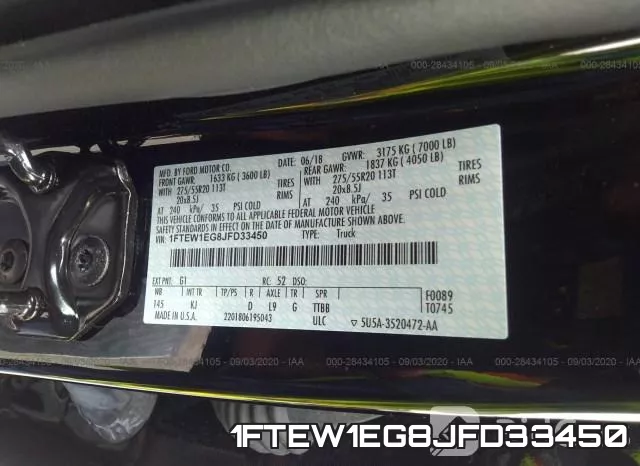 1FTEW1EG8JFD33450 фото 10