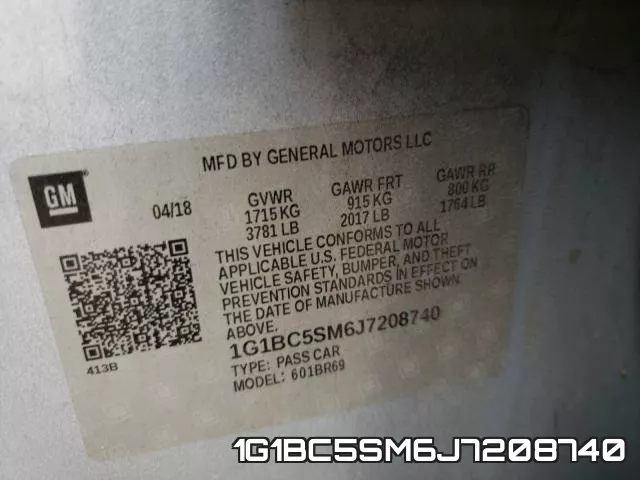 1G1BC5SM6J7208740 фото 2