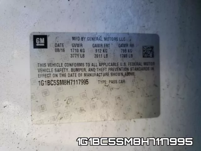 1G1BC5SM8H7117995 фото 2