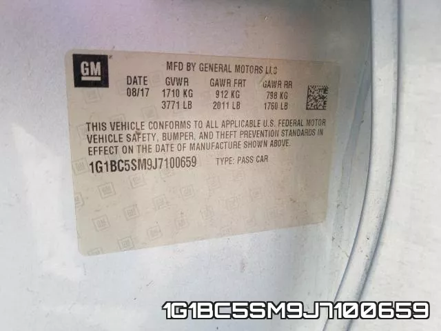 1G1BC5SM9J7100659 фото 2