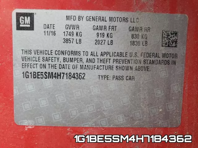 1G1BE5SM4H7184362 фото 2
