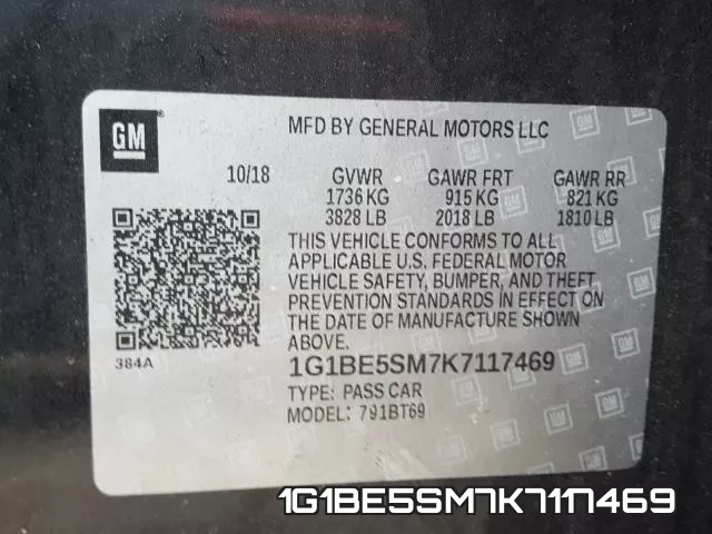1G1BE5SM7K7117469 фото 2