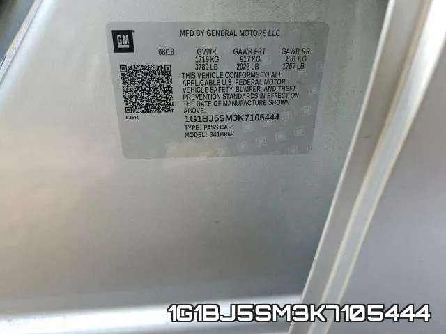 1G1BJ5SM3K7105444 фото 2