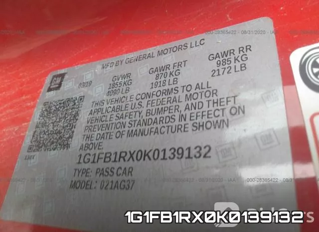 1G1FB1RX0K0139132 фото 10