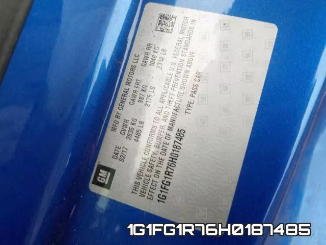 1G1FG1R76H0187485 фото 2