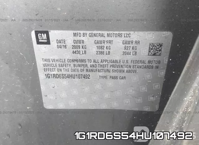 1G1RD6S54HU107492 фото 10