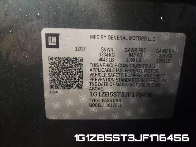 1G1ZB5ST3JF176456 фото 2