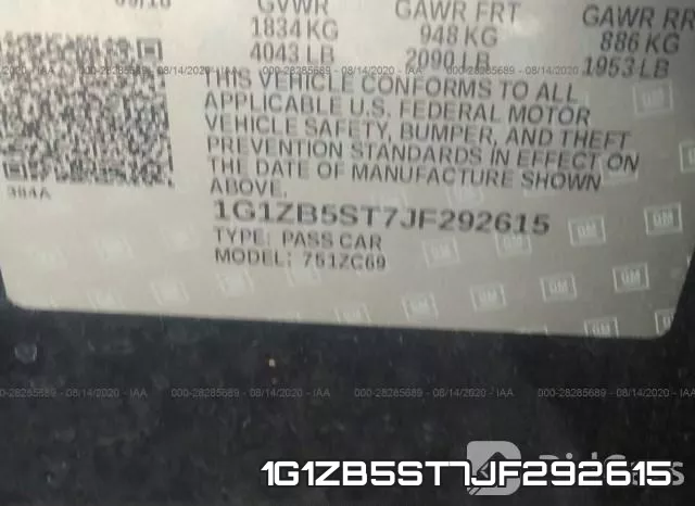 1G1ZB5ST7JF292615 фото 10