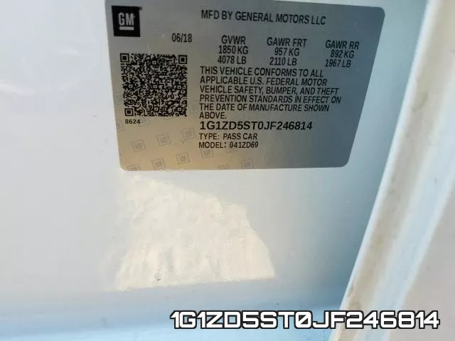 1G1ZD5ST0JF246814 фото 2