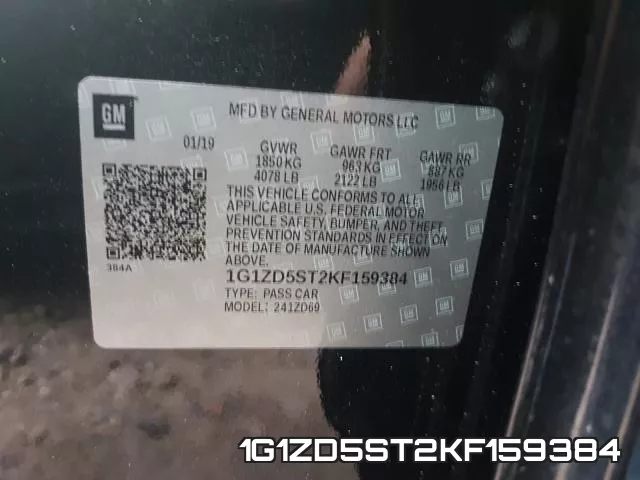 1G1ZD5ST2KF159384 фото 2