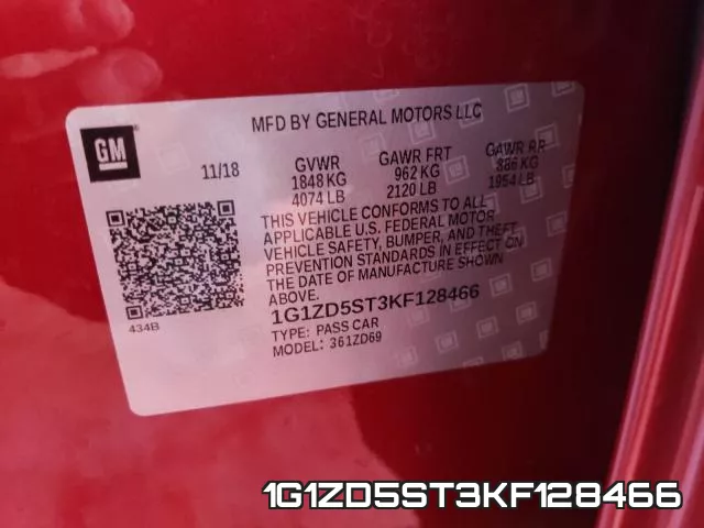 1G1ZD5ST3KF128466 фото 2