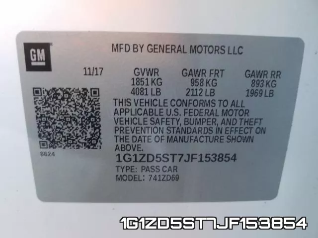 1G1ZD5ST7JF153854 фото 2