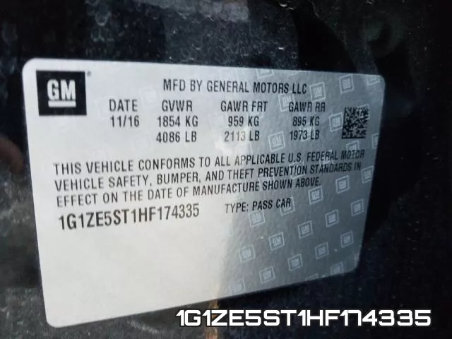 1G1ZE5ST1HF174335 фото 2