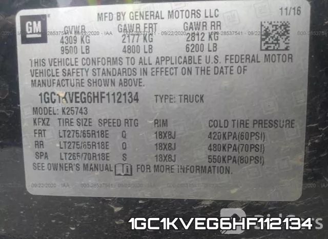 1GC1KVEG6HF112134 фото 9