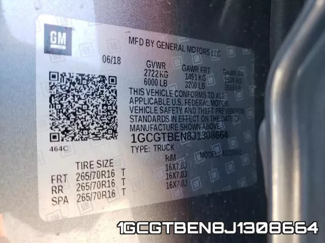 1GCGTBEN8J1308664 фото 2