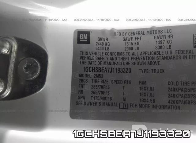 1GCHSBEA7J1193320 фото 9