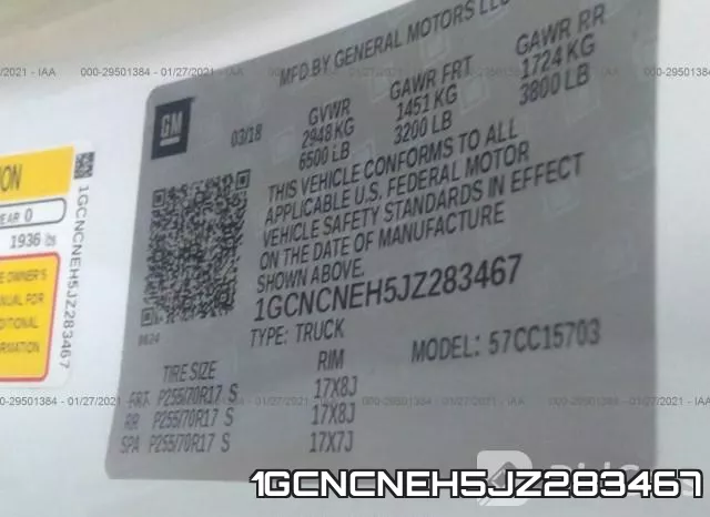 1GCNCNEH5JZ283467 фото 10