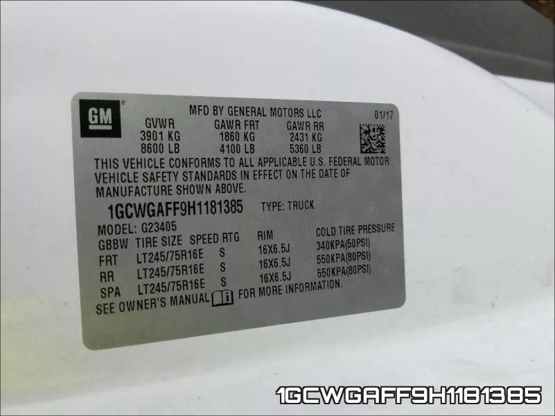 1GCWGAFF9H1181385 фото 2