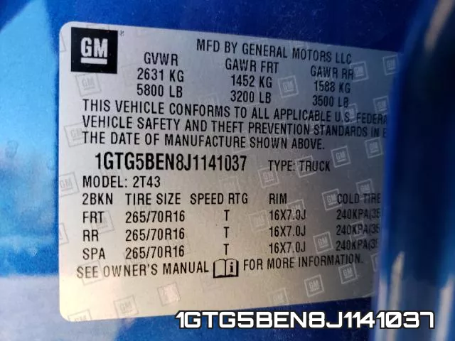1GTG5BEN8J1141037 фото 2