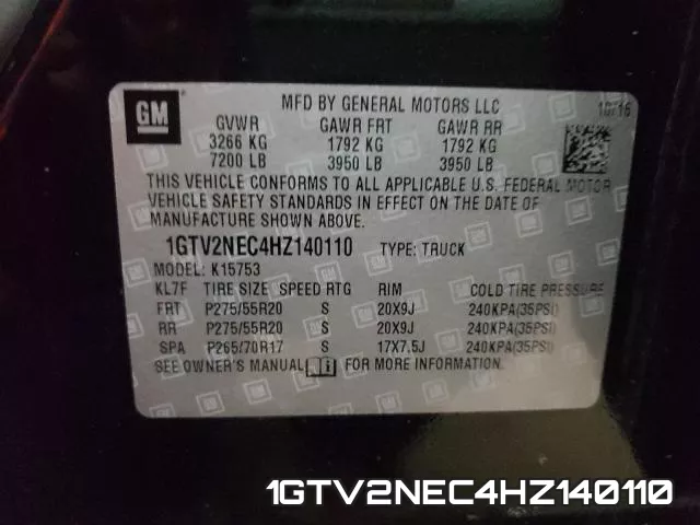 1GTV2NEC4HZ140110 фото 2