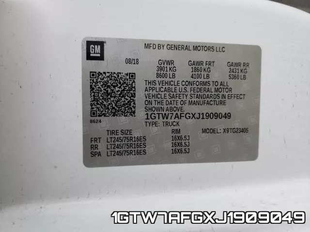 1GTW7AFGXJ1909049 фото 2