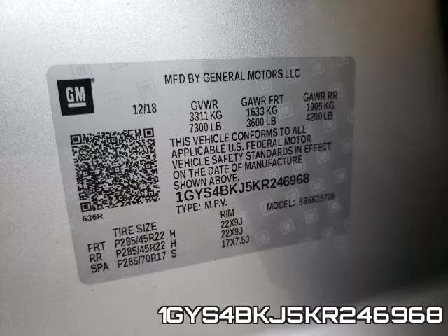 1GYS4BKJ5KR246968 фото 2