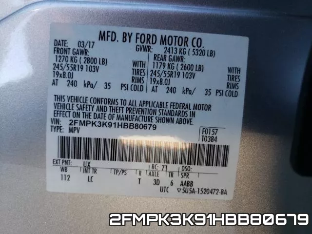 2FMPK3K91HBB80679 фото 2