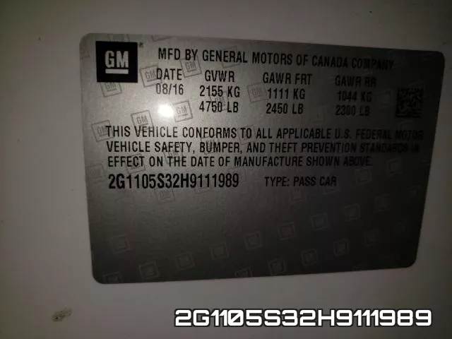 2G1105S32H9111989 фото 2