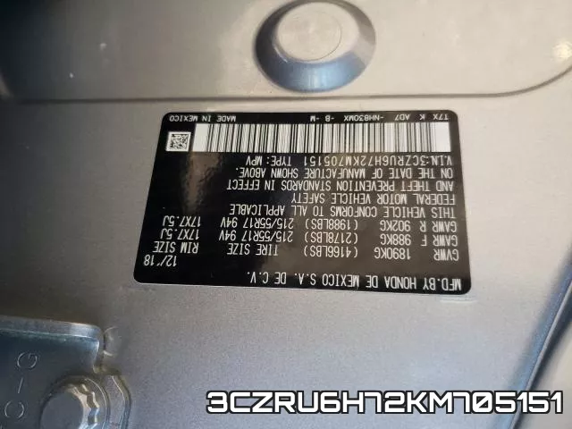 3CZRU6H72KM705151 фото 2