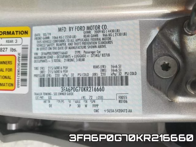 3FA6P0G70KR216660 фото 2