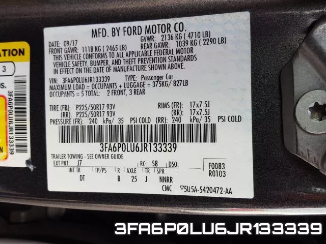 3FA6P0LU6JR133339 фото 2