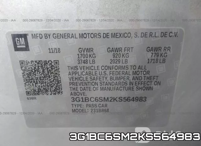 3G1BC6SM2KS564983 фото 10