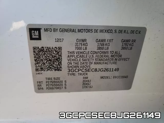 3GCPCSEC8JG261149 фото 2