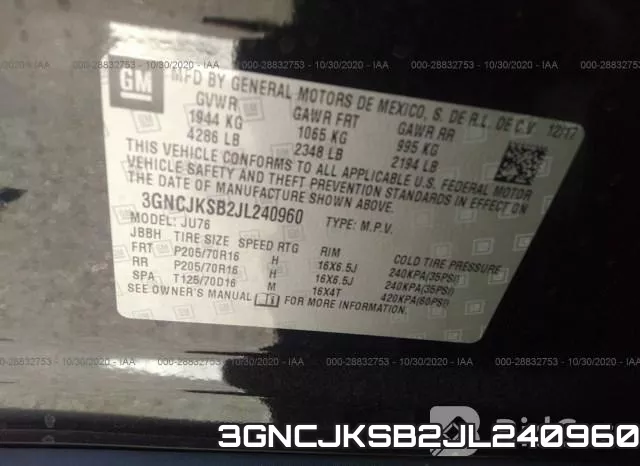 3GNCJKSB2JL240960 фото 10