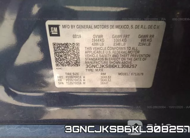 3GNCJKSB6KL308257 фото 9