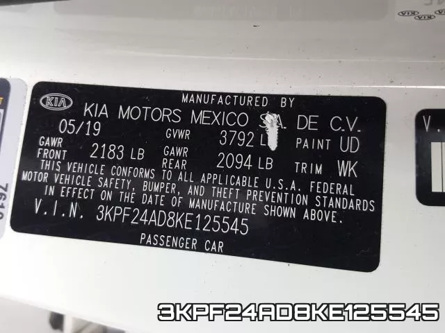3KPF24AD8KE125545 фото 2