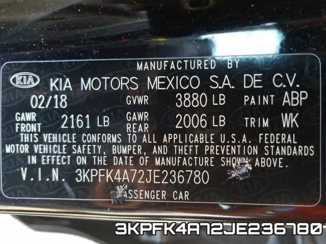 3KPFK4A72JE236780 фото 2