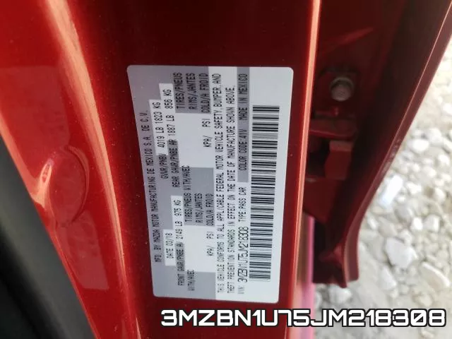 3MZBN1U75JM218308 фото 2