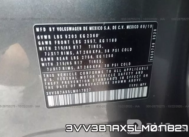 3VV3B7AX5LM017827 фото 10
