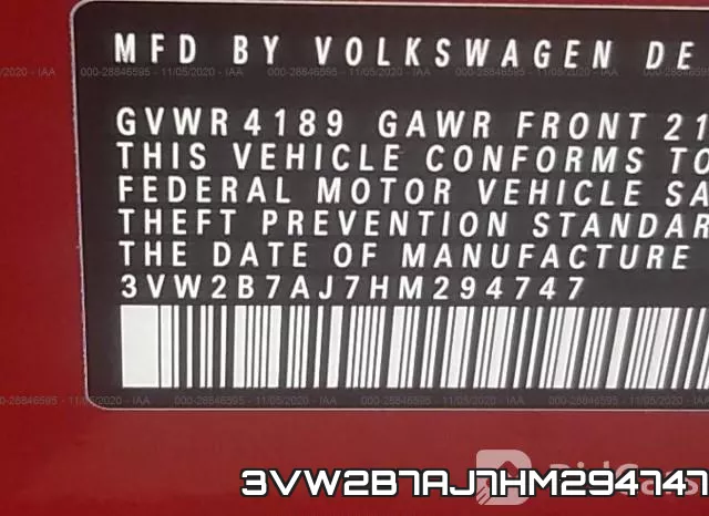 3VW2B7AJ7HM294747 фото 9