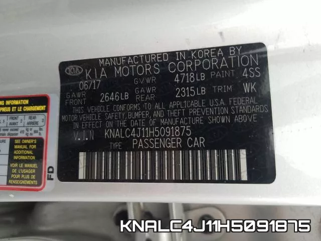 KNALC4J11H5091875 фото 2